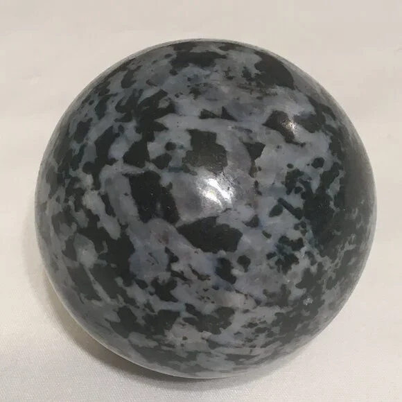 Indigo Gabbro (aka Mystic Merlinite) Sphere with flashes! - Picture 5 of 9
